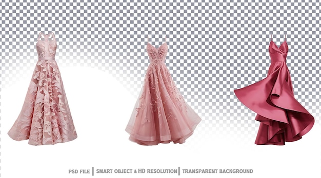 Des robes roses élégantes