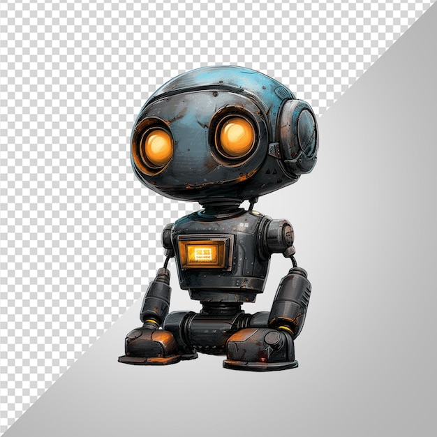 PSD robô bonito em 3d png