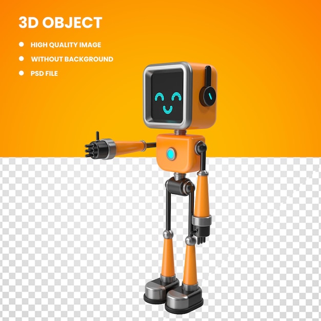 Robô de amplificador preto e laranja