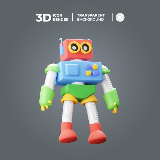 PSD robô de brinquedo de objeto 3d