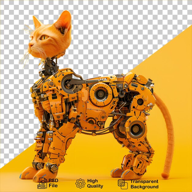 PSD robô gato amarelo png incluir imagem