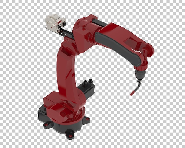 PSD robô industrial na ilustração de renderização 3d de fundo transparente
