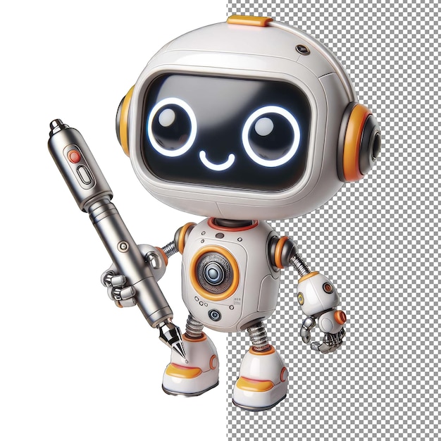 PSD robocharm une machine douce et mignonne en pixels