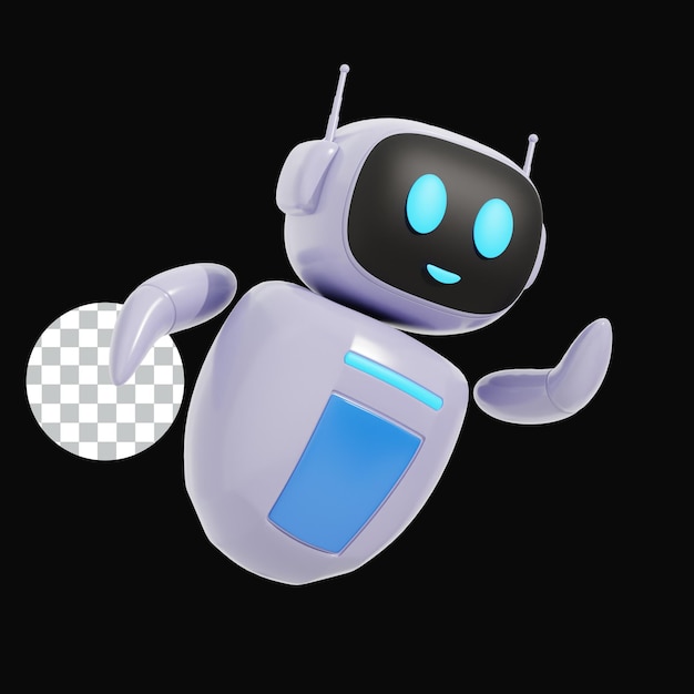 Robot 3D in esecuzione Illustartion