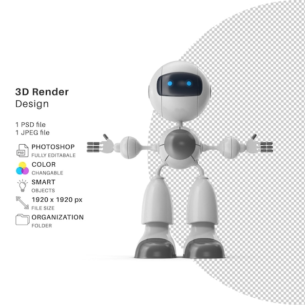 Robot 3D Modeling PSD File Realistic Robot