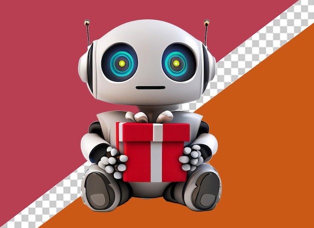 PSD robot 3d con regalo