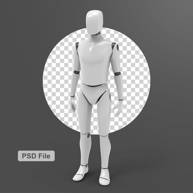Robot 3d renderizado aislado