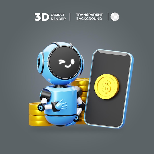 Robot 3D avec téléphone