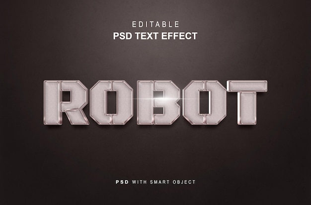 robot 3d text effect
