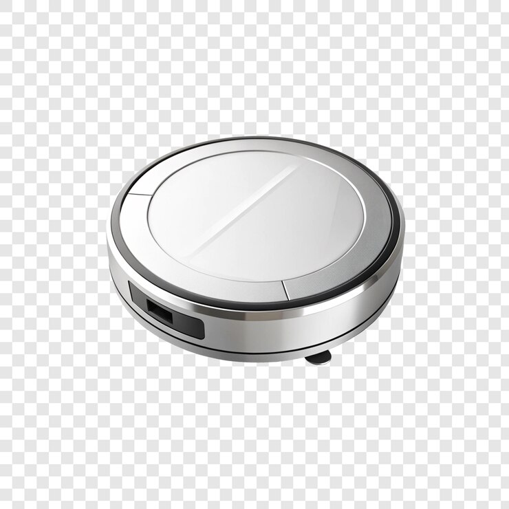 Robot aspirador psd png aislado en un fondo transparente