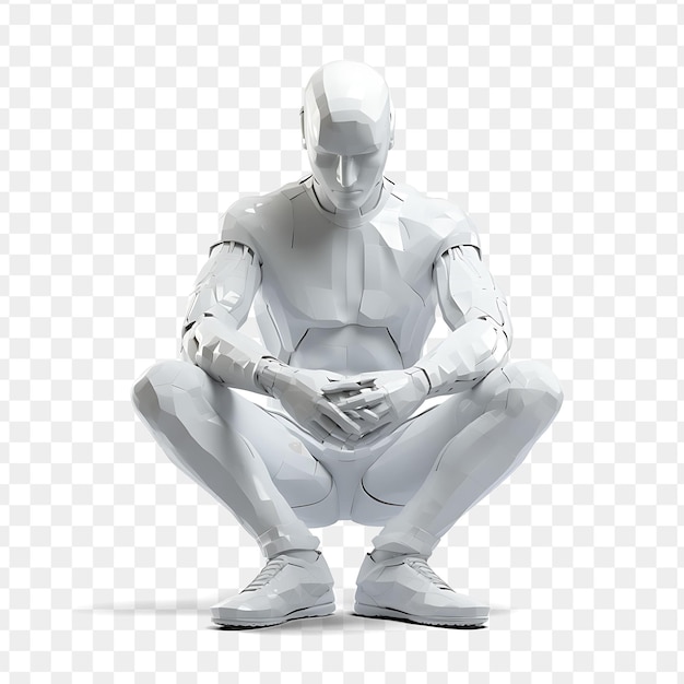 Un Robot Blanc Avec Un Uniforme Blanc Et Les Mots Robot à Gauche