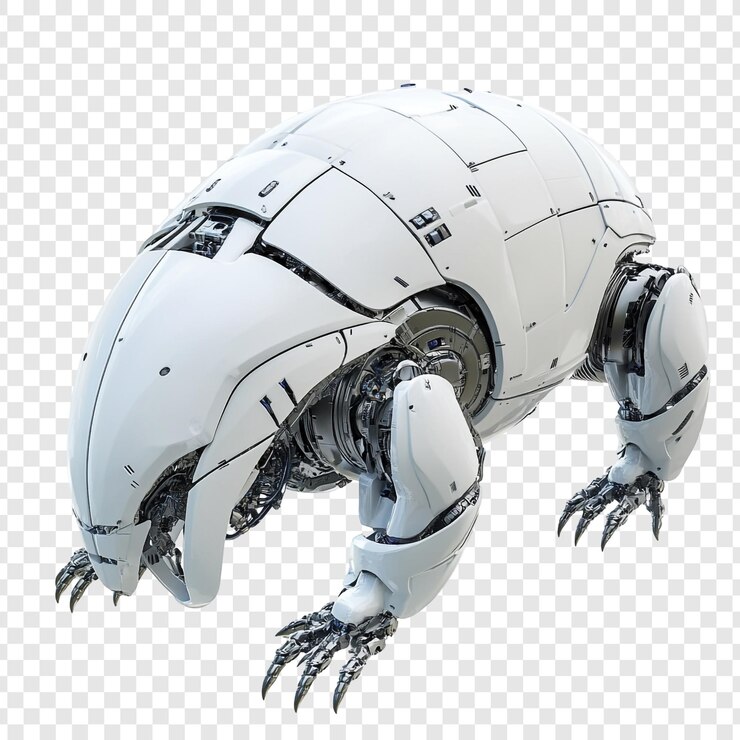 PSD un robot blanco con la palabra robot en su cara