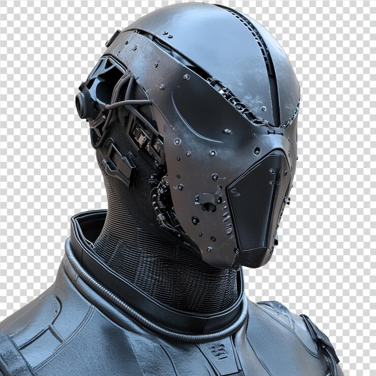 PSD un robot con un casco y las palabras robot en él