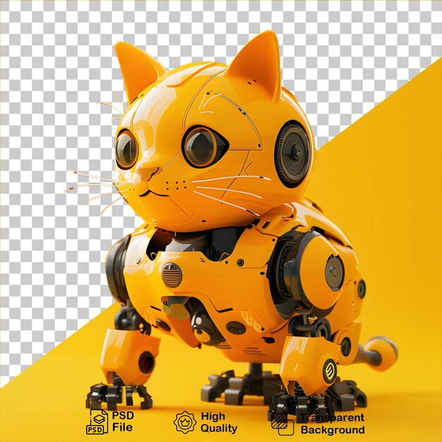 PSD robot chat jaune png inclure l'image