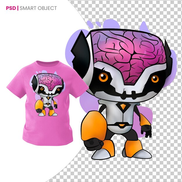 PSD robot chibi para camiseta