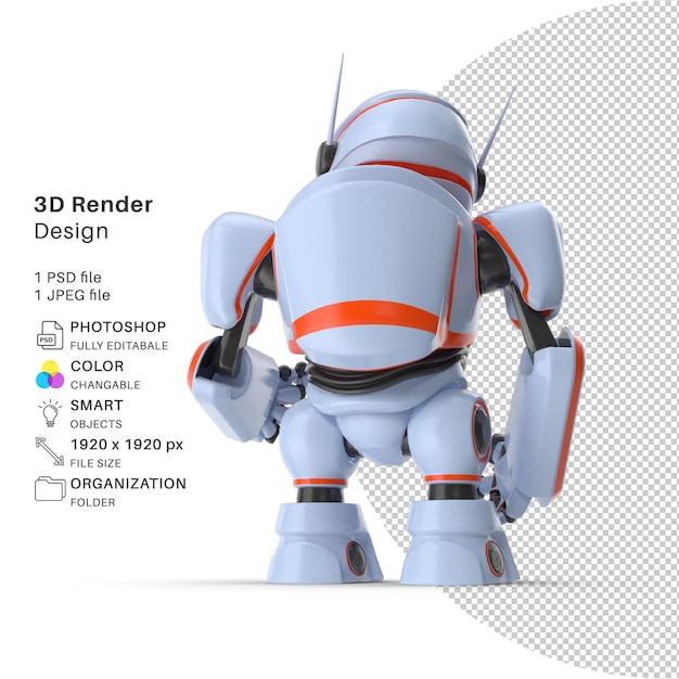 Robot di modellazione 3D File PSD Robot realistico