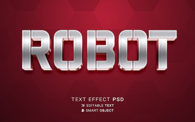 Robot de efecto de texto futurista