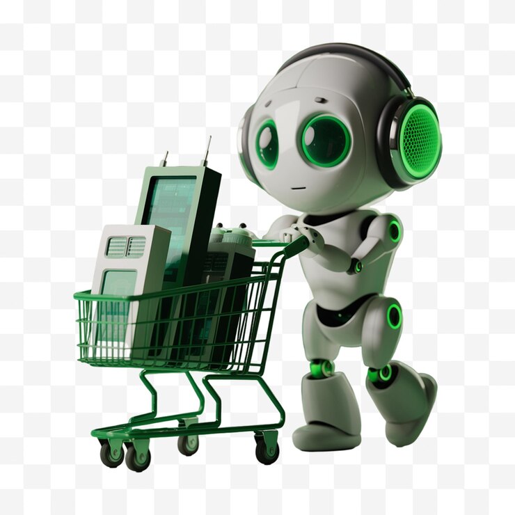 PSD robot de entrega png robot en el fondo transparente
