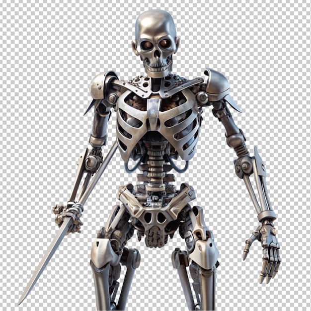El robot esqueleto se preocupa