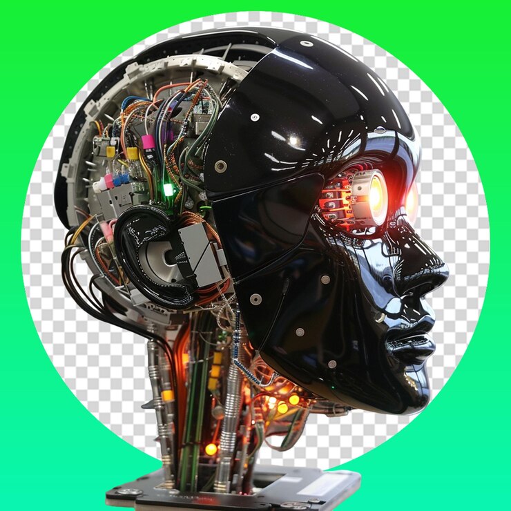 PSD un robot futuriste sans peuple