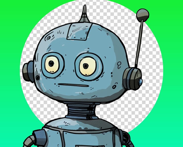 PSD robot futuristico senza persone