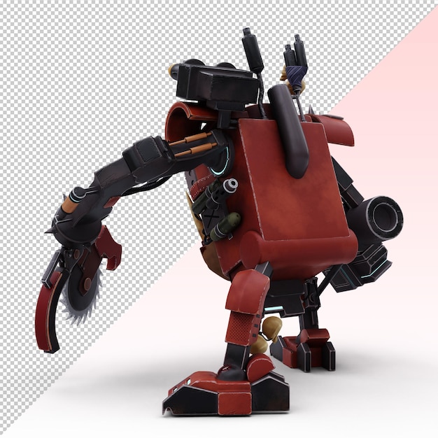 PSD robot de guerra rojo