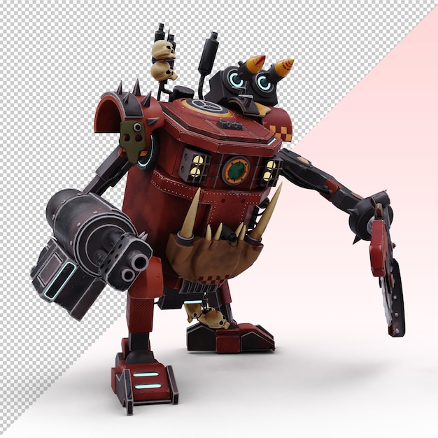 Robot de guerre rouge