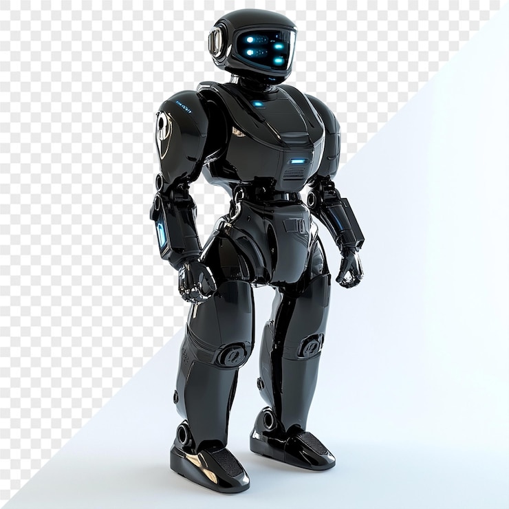 PSD un robot hecho por un robot se muestra con un fondo blanco