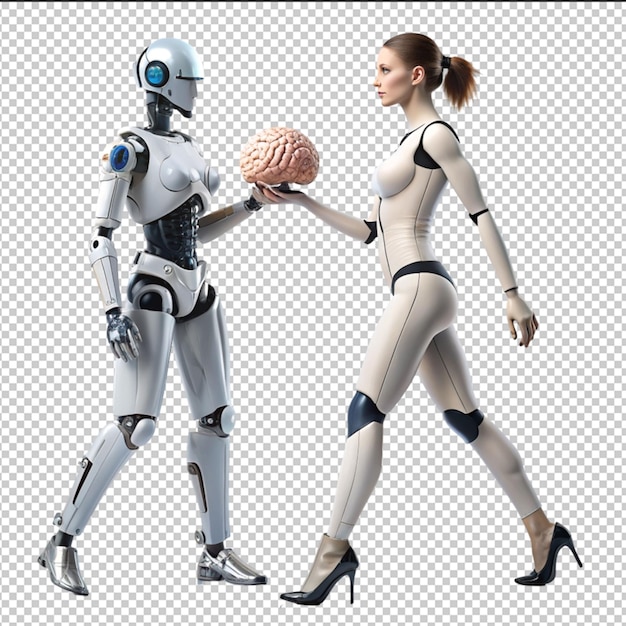 PSD robot isolé png avec fond transparent