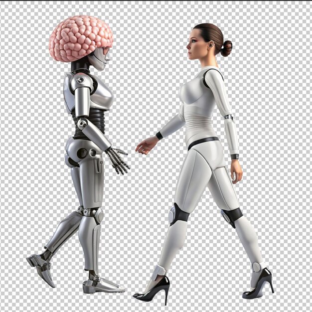 PSD robot isolé png avec fond transparent