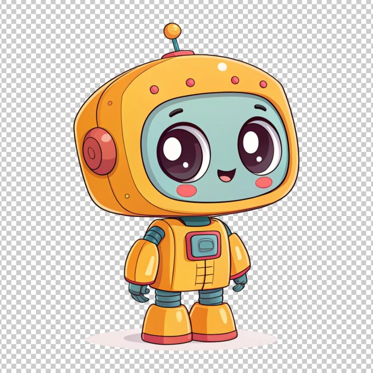 PSD un robot kawaii en el png