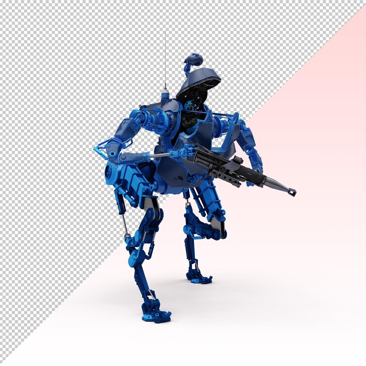 PSD robot mecánico con operador