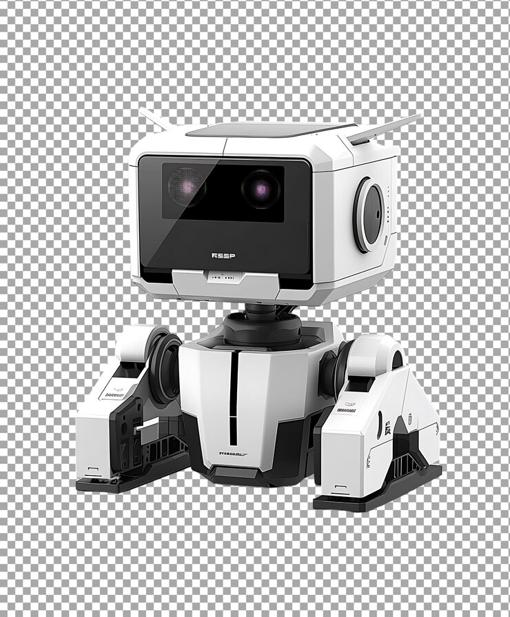 PSD robot png aislado en un fondo transparente