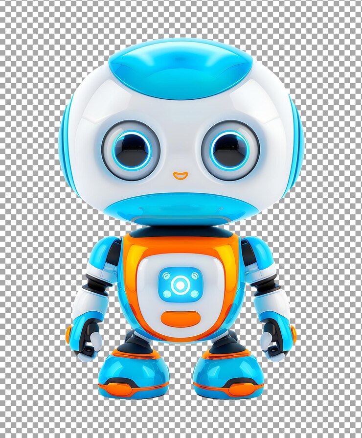 PSD robot png aislado en un fondo transparente