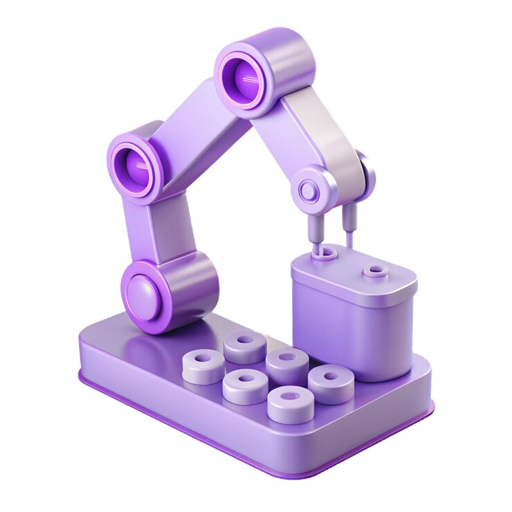 PSD un robot púrpura hecho por la compañía del robot