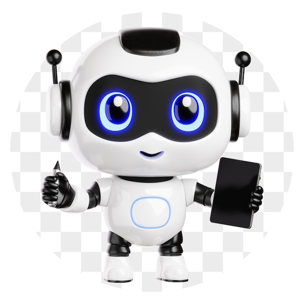 Robot que sostiene la tableta