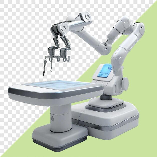 Robot quirúrgico de fondo transparente generador de imágenes aisladas de IA