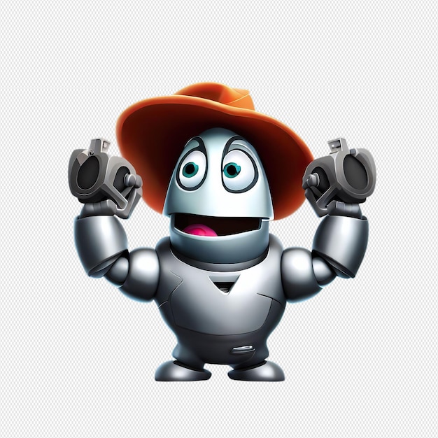 PSD robot con sombrero