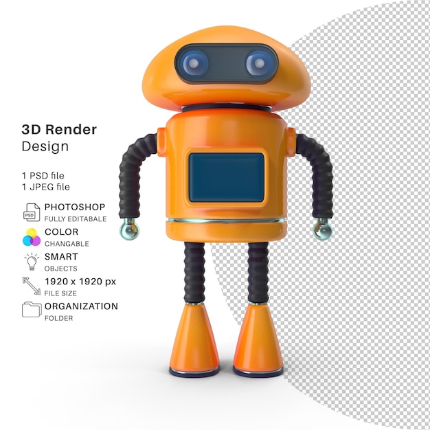 Roboter 3D-Modellierung PSD-Datei Realistischer Roboter