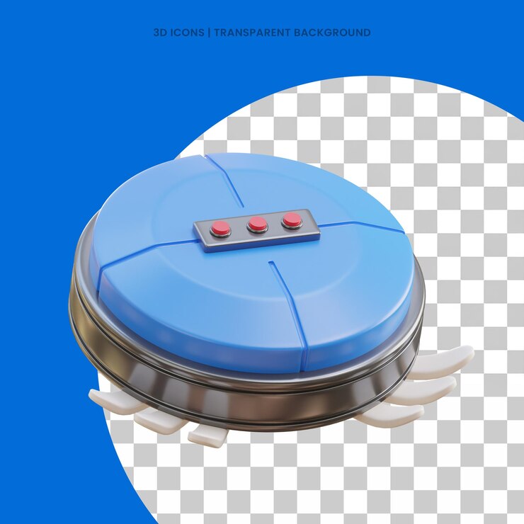 PSD roboter staubsauger reinigungsanlagen 3d-ikonen psd