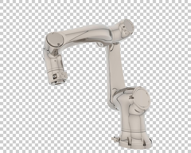 Roboterarm isoliert auf transparentem hintergrund 3d-darstellung