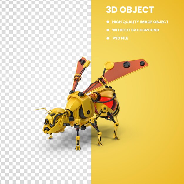 PSD roboterbiene 3d-rendering