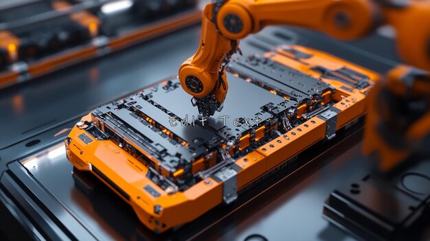 Robotic arm assembling electronic component on circuit board