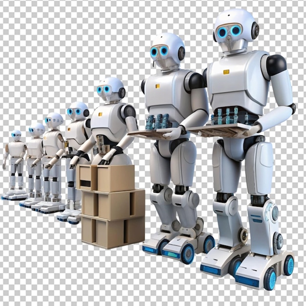 Los robots automatizados están trabajando.