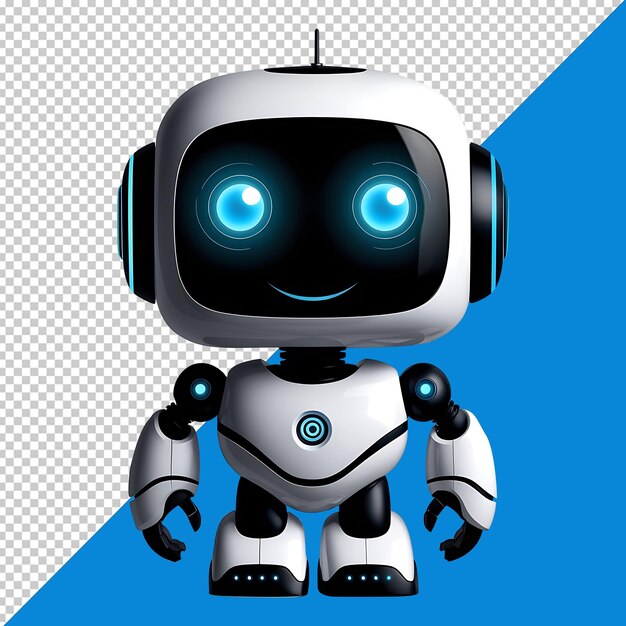Robots de IA de alta calidad con fondo transparente aislado
