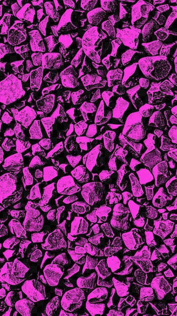 PSD rocas púrpuras y rosas en un fondo oscuro