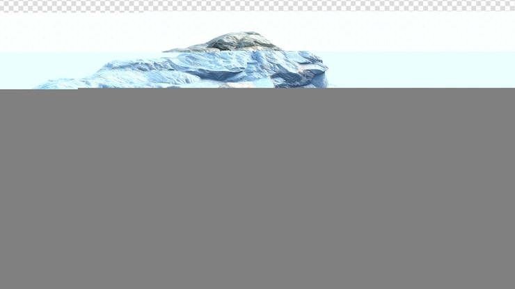 PSD roccia isolata su sfondo bianco adatta a texture naturali e progetti di design
