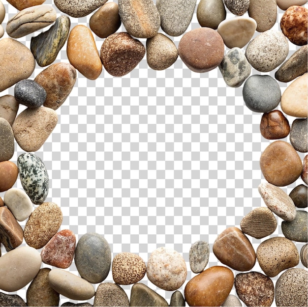 PSD rock border isolated on transparent background