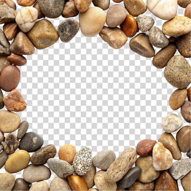 PSD rock border isolated on transparent background