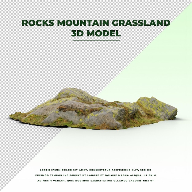 PSD rock mountain grasland